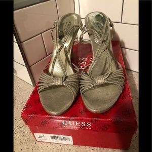 Guess Elegant Gold Sandals Perfect for a Night out